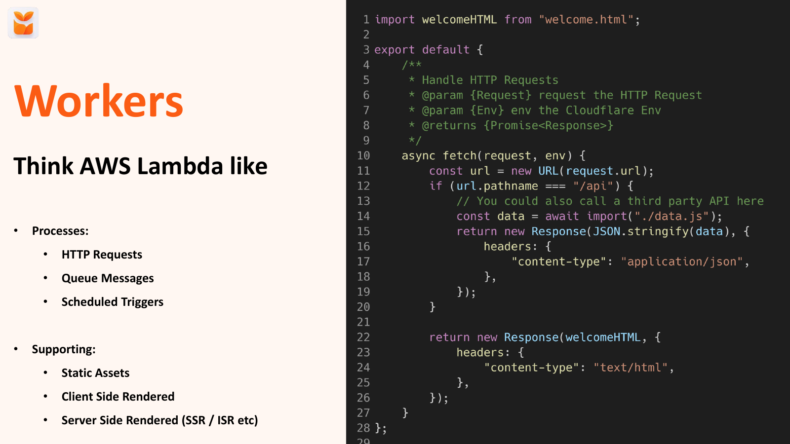 Slide 11 of Building your app on Cloudflare, pick 3: Good, Fast, Cheap